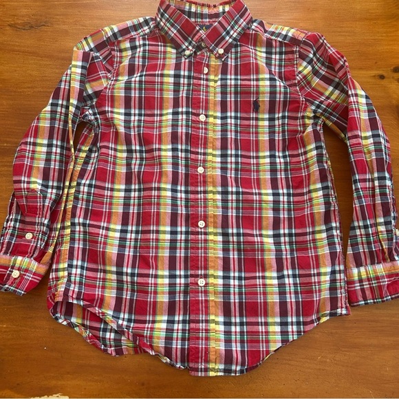 Other - Ralph Lauren boys size 6 button down plaid shirt EUC